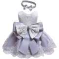 0-2Y Baby Girl Christmas Xmas Dress Princess Girls Cute Bowknot Party Gown Dresses The cotton content is greater than 50%. 