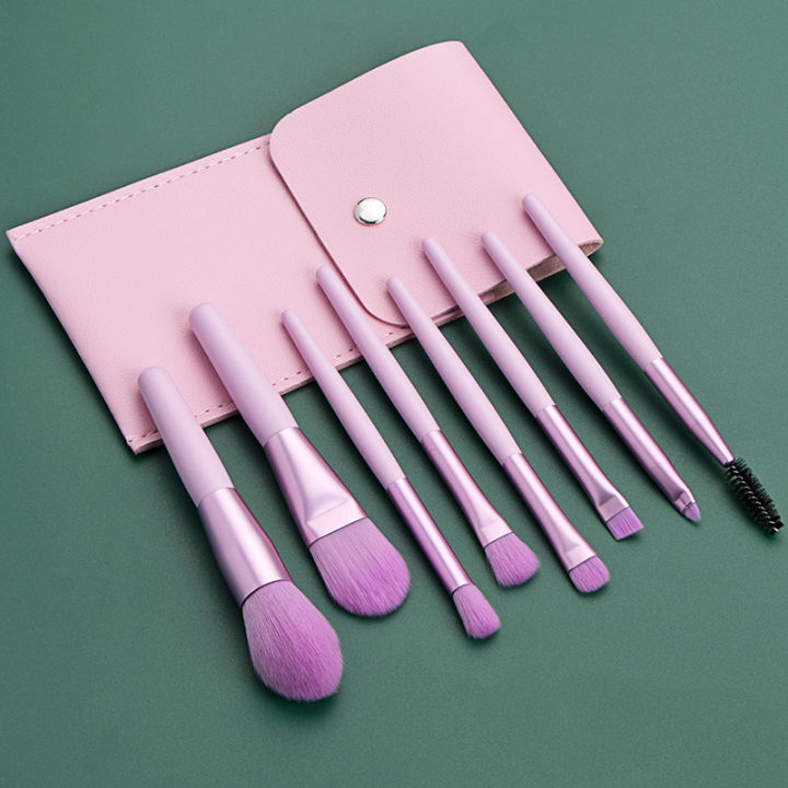 Ronshadow 8Pcs Professional Mini Makeup Brushes Set Blush Foundation Powder Make Up Brush Tools Kit