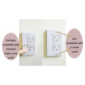 Self-Closing Socket Cover, White Safety Wall Electrical Socket, Matching Screws, for Baby Protection.. 