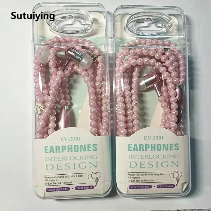 Sutuiying%20New%20Arrival%20Fashion%20Earphones%20Luxurious%20Bling%20Pearl%20Necklace%20for%20Girls%20With%20Mic%20Kecesic%20For%20Iphone%206%206s%20Samsung%20Phone%20-%20Image%206