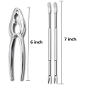Seafood Crackers Tools Nutcrackers Set, Crab Nut Lobster Opener Shellfish Lobster Leg Sheller Kitchen Kits 36 Pack. 