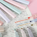RHS Online 6PCS Soft Tip Highlighter Morandi Light Color Eye Protection Kawaii Marker Pen DIY Photo Album Journal Fluorescent Pens Student Stationery. 