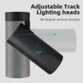 CANMEIJIA Spot Light 220V Foldable LED Downlights Track Lights Ceiling Lights 40W Surface Mounted Spotlight. 