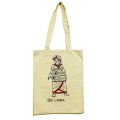 Sri Lankan Hand Painted Tote Bag - Campus to Gym - 28cm W x 35cm H. 