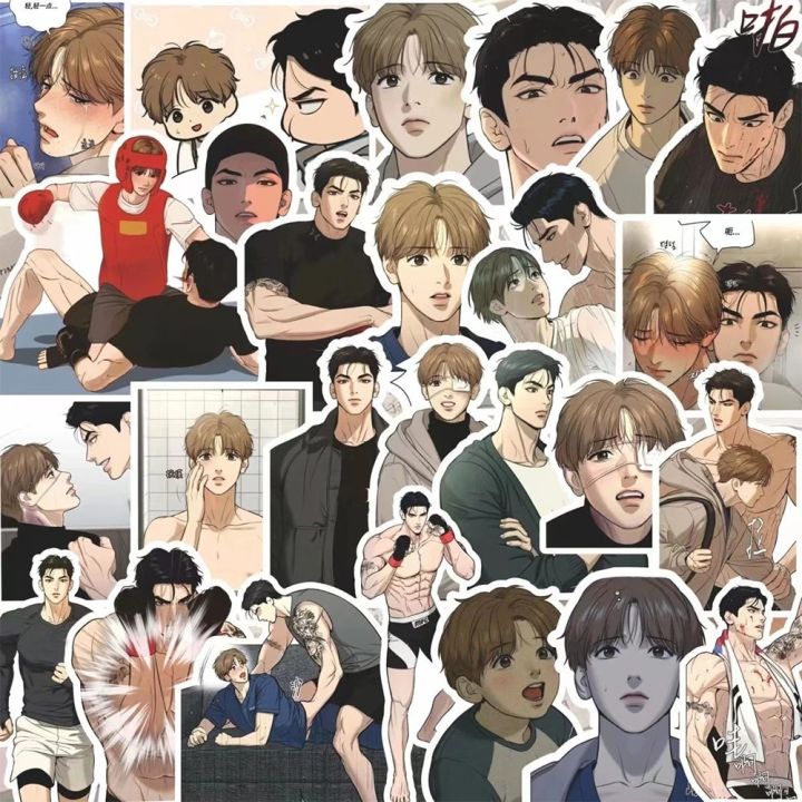 10/30/66pcs Korean Manwha Jinx Stickers Anime Joo Jaekyung Kim Dan Manga Stickers Cute DIY Luggage Laptop Boys Love BL Decals