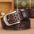 Ladies Belt Pin Buckle Women Hollow Faux Leather Belt. 