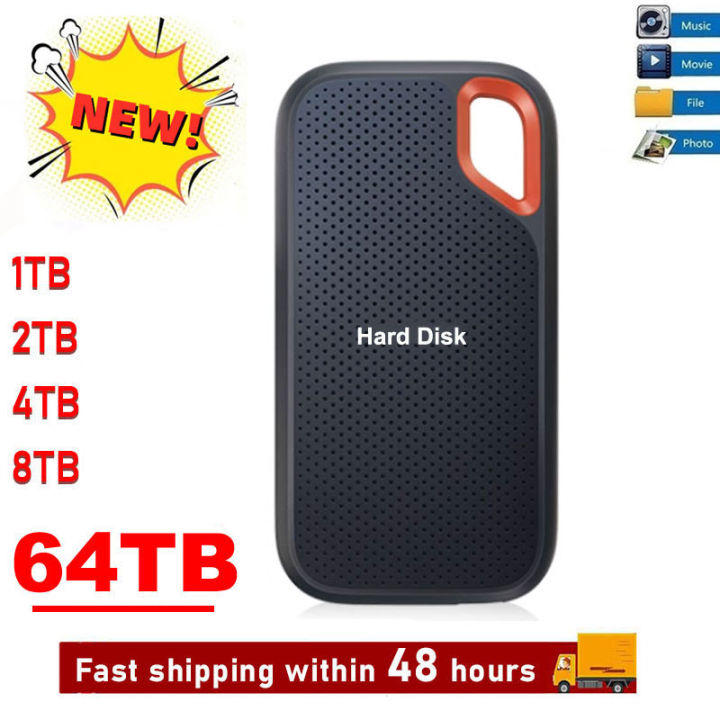 SSD E61 2TB 1TB 256TB USB 3.2 TypeA/C Portable External Solid State Drive NVME Hard Disk Small