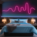 USB LED Neon Strip Lights – LQHZMYY RGB Mood Lighting with 24-Key Touch Remote, IP65 Waterproof, Adjustable Brightness for Events & Interior Decor. 