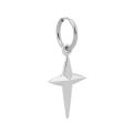 N ES 316L stainless steelstainless steel earrings ear clip four-pointed star pendant jewelry personality round line earrings. 