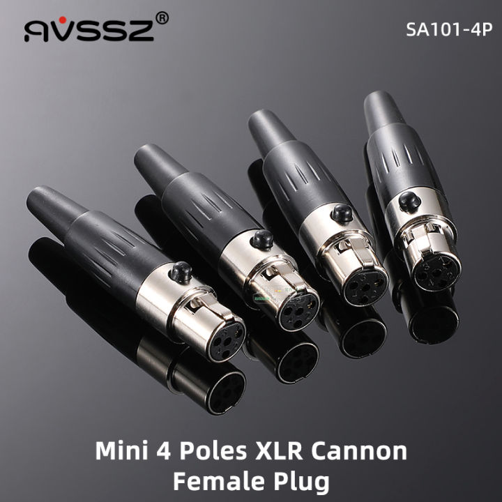 Avssz Mini Xlr Plug Connector 3 Pin 4 Pin Louderspeaker Professional ...
