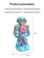 High Quality QP Children Electric Transparent Gear Robot Toy With Light Effects Universal Walking Robot For Kids Boys Girls Educational Toy 2022 New. 