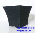 PLASTIC FLOWER WEAVE GARDEN POT - Width 24cm Height 21cm. 