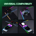 Magnetic Wireless Charging Mouse Pad Office Desk Pad Wireless Charging Luminous Mouse Pad Gaming Mousepad. 