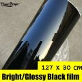30 x 120 cm Gloss Glossy Black Vinyl Car Wrap Anti Scratch Sticker Protection for Car Bumper Decoration. 