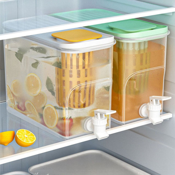 Refrigerator Cold Water Jug with Spout Beverage Container Cold Storage ...