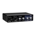 Portable Audio Interface USB Sound Card Mic Preamplifier Computers Recording Tuning Digital Mixing Equipment. 