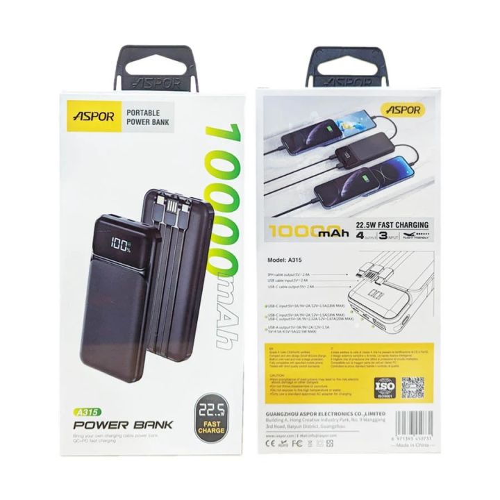 Aspor%2010000mAh%20Power%20bank%2022.5w%20Output%20-%20A315%2022.5w%20fast%20charge,%203%20inputs,%204%20outputs,%20high%20quality%20display,%2010000mah%20power%20bank,%204%20in-built%20cables%20-%20Image%205