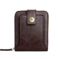 Holder Retro Bifold Wallet Mens Leather Wallet, Blocking Vintage Zip Around Bifold Wallet. 
