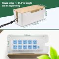 Cable Box Organizer, 12.2X5.5X5.1 Inches Anti-Dust Hide Wires Box with 15 Cords Organizers Cable Management Box. 