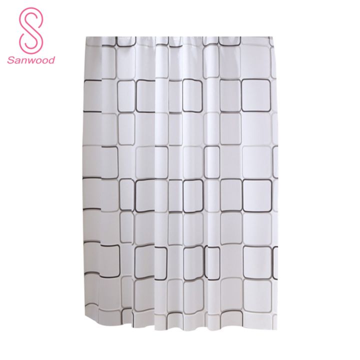 Waterproof%20Shower%20Curtain%20PEVA%20Fabric%20Bathroom%20Home%20Hotel%20Bath%20Drape%20With%20Hooks%20-%20Image%207