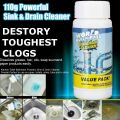 Powerful Sink and Drain Cleaner Portable Powder Cleaning Tool Chemical Powder Agent for Kitchen Toilet Pipe Dredging. 