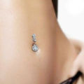 Crystal Navel Ring Barbell Drop Dangle Body Piercing Belly Button Rings Men Women Body Jewelry. 