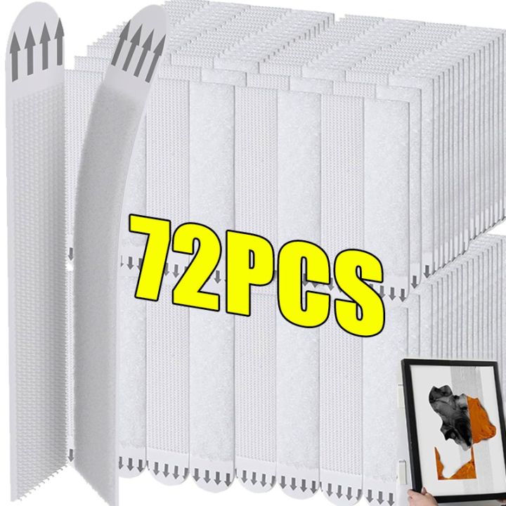 Punch-free Hanging Strips Removable Adhesive Hook Loop Tape for Mounting Photo Frame Home Wall Decor Hanging DIY Sticker