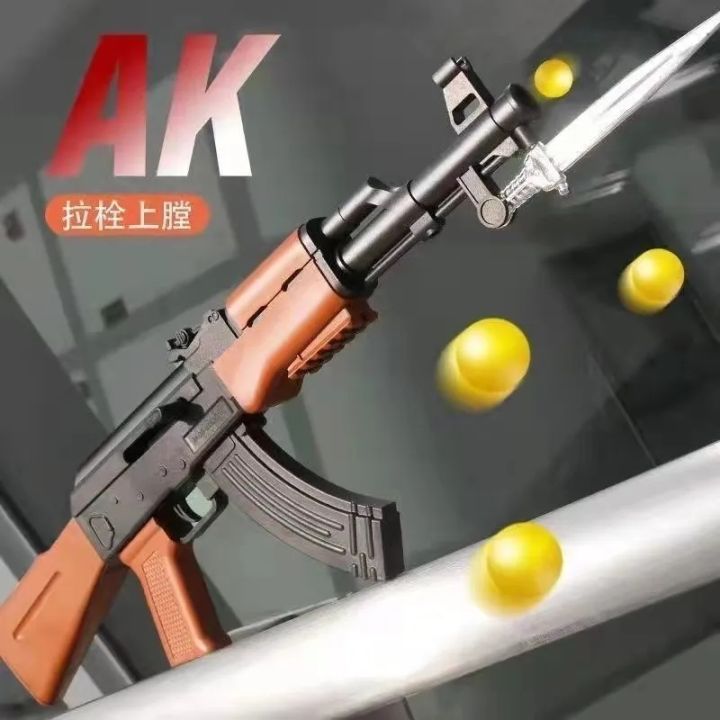 AK47%20Assault%20Rifle%20Toy%20Model%20Soft%20Side%20Pull%20Rifle%206mm%20Soft%20Rubber%20Model%20Boys%20and%20Children's%20Toy%20Gun%20-%20Image%203