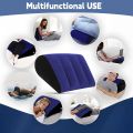Triangular Inflatable Wedge Body Pillow Cushion Yoga Posture Aid Leg Elevation for Sleeping Travel. 