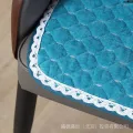 Chair Sand Negotiation Mat Commercial Horseshoe Plaid Makeup ～ Chess Placemat Semi-Round ins Nail Hair Chair Seat Net Red Chair ;. 