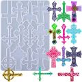 Holy cross Silicone Mold Silicone Cross Jewelry Resin Casting Mold Pendant Keychain Epoxy Mold Craft cross necklace pendant abrasive 12 link earrings bracelet silicone mold. 