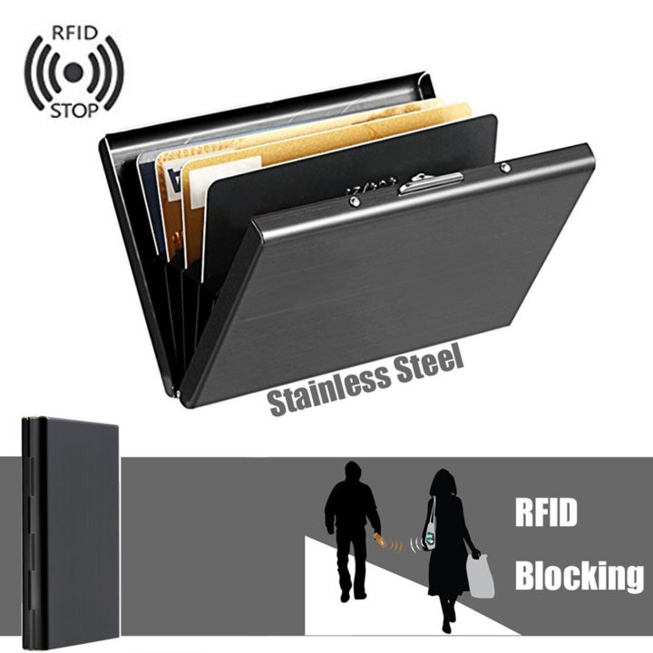 Grebest Credit Card Holder Smooth Surface Protective Lightweight RFID Blocking Credit Card Holder for Business Card