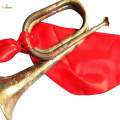 Solid Copper and Brass Bugle Blowing Bugle Signal Musical Instrument with Mouthpiece Cavalry Trumpet Scout Bugle for Beginner Orchestra Kids. 