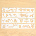 8Pcs Letter Wave Animal Shaped DIY Craft Hollow Layering Stencil Paint Template. 
