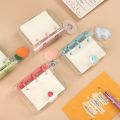 Cute Transparent 3 Ring Mini Loose-leaf Notebook Student Portable Hand Book Ring Binder Kawaii School Supplies Stationery. 