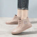 Rainproof Shoes Rubber Boots Women's Kitchen Rubber Shoes Shoe Cover Sweet Short Four Seasons Wear-Resistant Platform Rain Shoes Women's Shoes Rain Boots. 