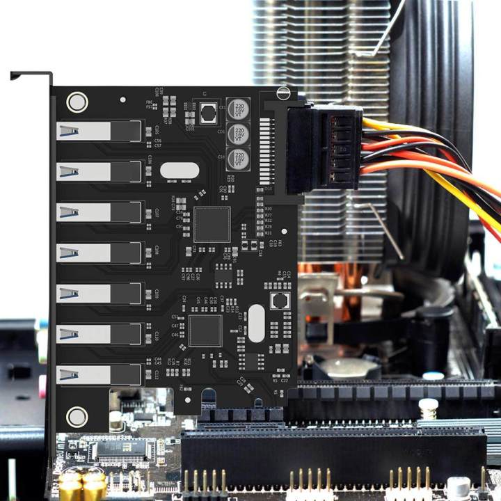 ORICO%20SuperSpeed%207%20Port%20USB%203.0%20PCI-E%20Express%20Card%20with%20a%2015pin%20SATA%20Power%20Connector%20PCIE%20Adapt%20-%20Image%206