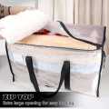 4 Pack Large Storage Lids Clear Heavy Duty Totes Packing Bags With Zips For Moving Clothes. 
