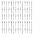 LED Bright Light Lamp Emitting Diode, 70 Piece, DC 3V-6V, 5 mm, White. 