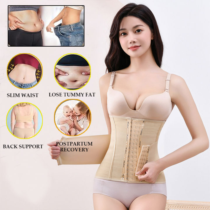 Gentlemange%20Waist%20Cincher%20corset%20Body%20Shaper%20Tummy%20Slimming%20Belt%209%20bounes%20Firm%20Waist%20trainer%20shaper%20Postpartum%20Flat%20Tummy%20Girdles%20-%20Image%203