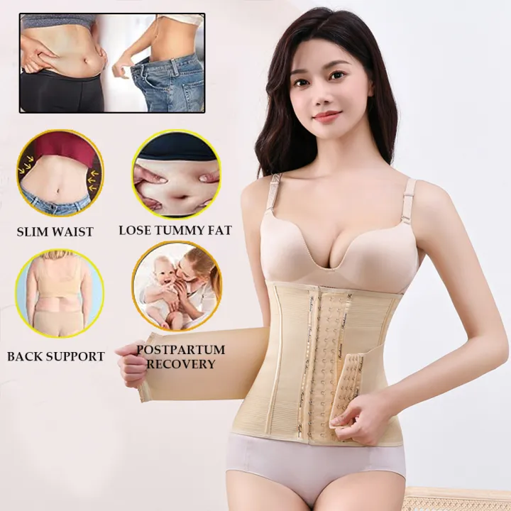 Gentlemange%20Waist%20Cincher%20corset%20Body%20Shaper%20Tummy%20Slimming%20Belt%209%20bounes%20Firm%20Waist%20trainer%20shaper%20Postpartum%20Flat%20Tummy%20Girdles%20-%20Image%203