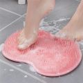 Shower Foot & Back Scrubber Massage Pad New Wall Mounted Back Scrubber Silicone Bath Massage Cushion Brush with Suction Cups Bathroom Wash Foot Mat Exfoliating Dead Skin Foot Brush. 