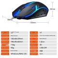 T-Wolf V1 RGB Breathing Light Gaming Mouse 1200DPI Optical Mouse. 