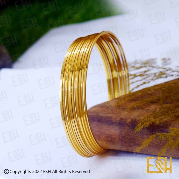 12%20Piece%20Gold%20plated%20Bangal%20Classic%20Round%20Single%20plain%20Bangle%201mm%20Thin%20Very%20Nice%20Bangel%20Wire%20Charm%20Bangles%20for%20Women%20Jewelry%20Gift%20-%20Image%208