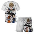 Dragon Ball T-shirts Boys Super Saiyan Goku T-shirt Shorts 2 Pcs Sets Kids Boys Anime T Shirt Summer Children Clothing Sets Kid. 