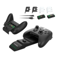 FOMIS ELECTRONICS Dual Charging Dock Charger Parts Accessories for S Controllers with 2Pc Battery Packs Controller Charger Dock. 