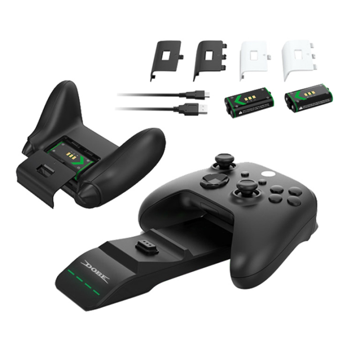 FOMIS ELECTRONICS Dual Charging Dock Charger Parts Accessories for S Controllers with 2Pc Battery Packs Controller Charger Dock