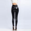 Slim Korean Summer Casual Fashion Womens Leggings Ladies Leather Wet Look Shiny Disco High Waist Trouser Pants. 