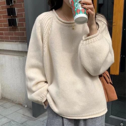 Sweater Women s Beautiful European Goods round Neck Top Autumn and Winter Super Nice Inner Wear High Grade Chic Rose Pink Sweater Daraz.lk