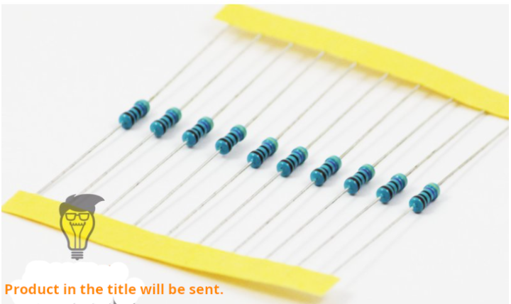 5.1K Metal Film Resistor 1/4 Watt (5Pcs). high precision. Blue colour color (~1%) 5.1 5.1Kohm 5.1Kilohm 5.1kiloohm 5.1kilo ohm kilo k ohm  0.25W 0.25 quarter wat quater 1 / 4 1/4watt 1/4wat watts wats wots wot wotts wott w nil nill for kit kits arduino ad